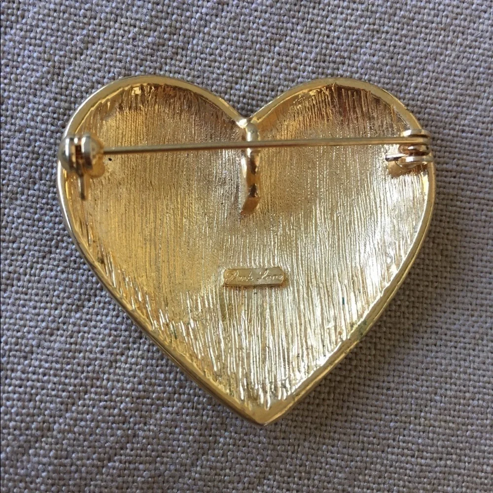 Vintage Large Goldtone Heart Signed Park Lane